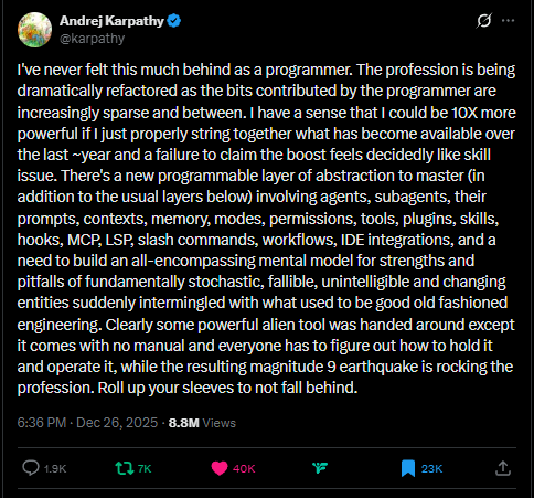 Karpathy's Tweet